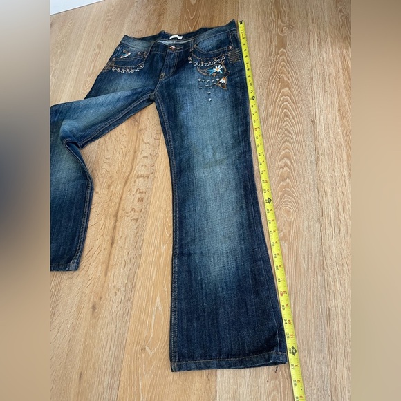 Rare Roberto Cavalli Vintage Embroidered Jeans Size 31 Bootcut - Picture 11 of 13